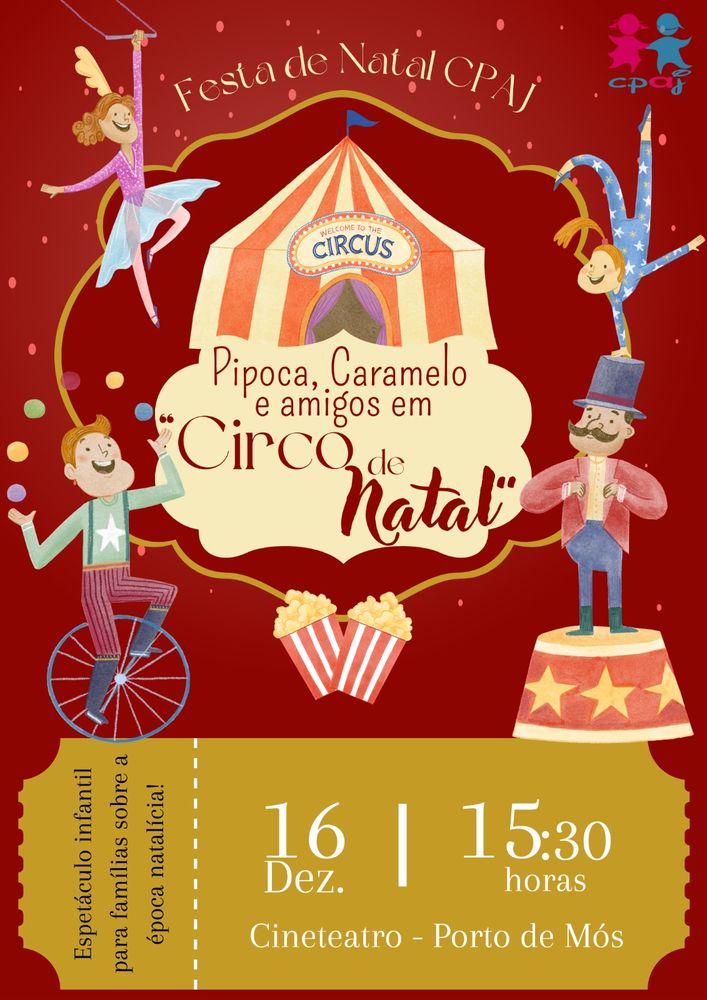 Espetáculo 'Pipoca, Caramelo e Amigos em Circo de Natal'
