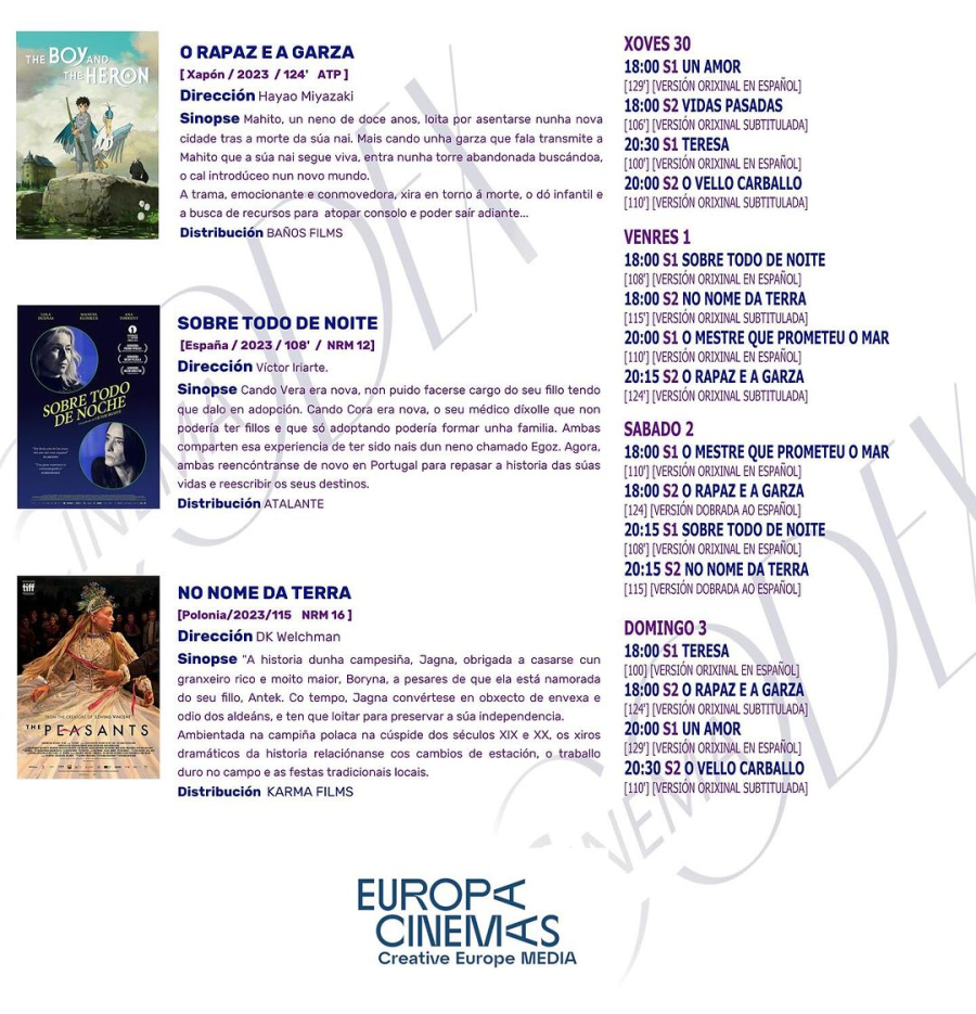 Codex Cinema do xoves 30 de novembro en adiante