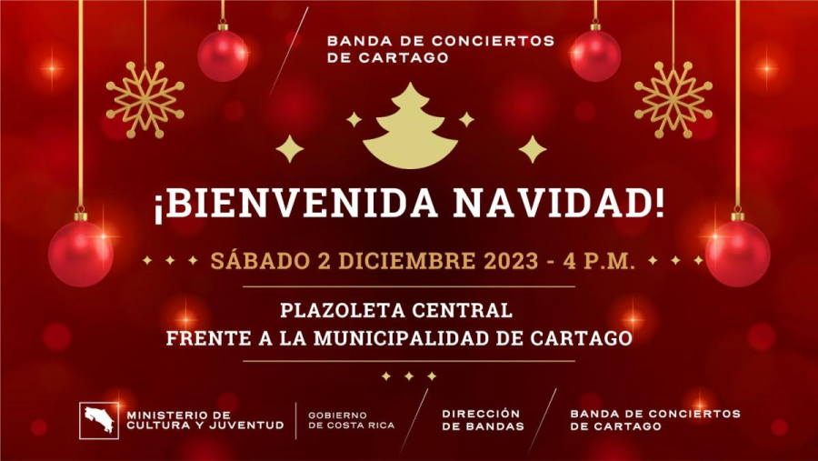 Concierto Especial '¡Bienvenida Navidad!' | Banda de Conciertos de Cartago