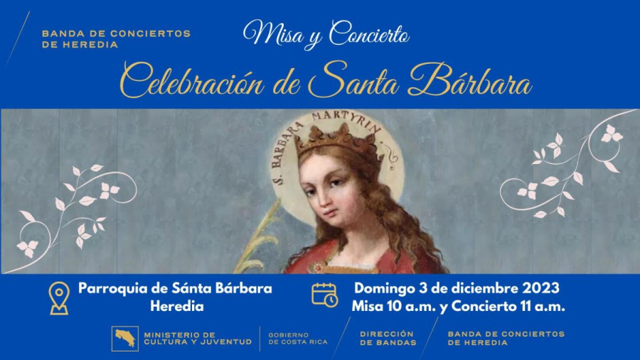 Misa y Concierto en Celebración de Santa Bárbara | Banda de Conciertos de Heredia