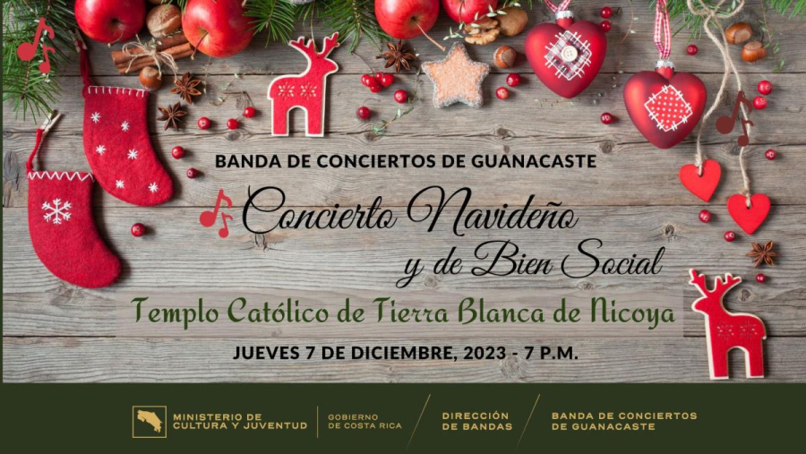 Concierto Navideño y Bien Social | Banda de Conciertos de Guanacaste
