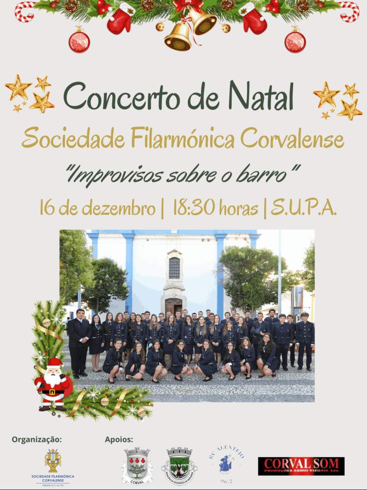 “Improvisos sobre o barro” Concerto de Natal da Sociedade Filarmónica Corvalense