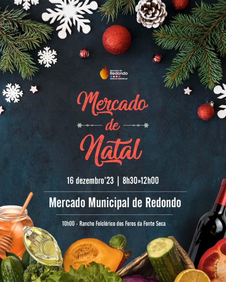 Mercado de Natal | 16 de dezembro | 08h30-12h00 | Mercado Municipal de Redondo