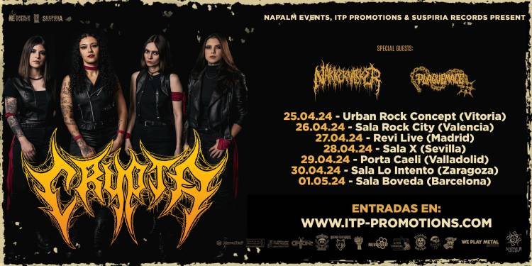 CRYPTA - Shades Of Sorrow European Tour 2024 - Valladolid