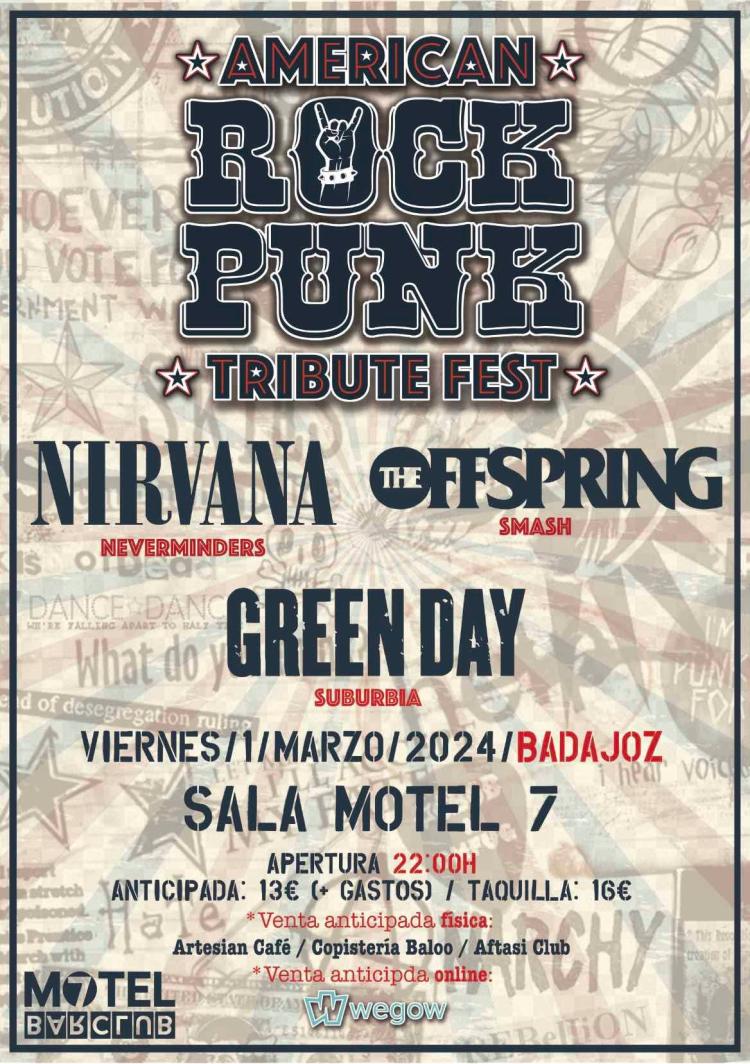 Festival de Tributos AMERICAN ROCK PUNK (Badajoz)