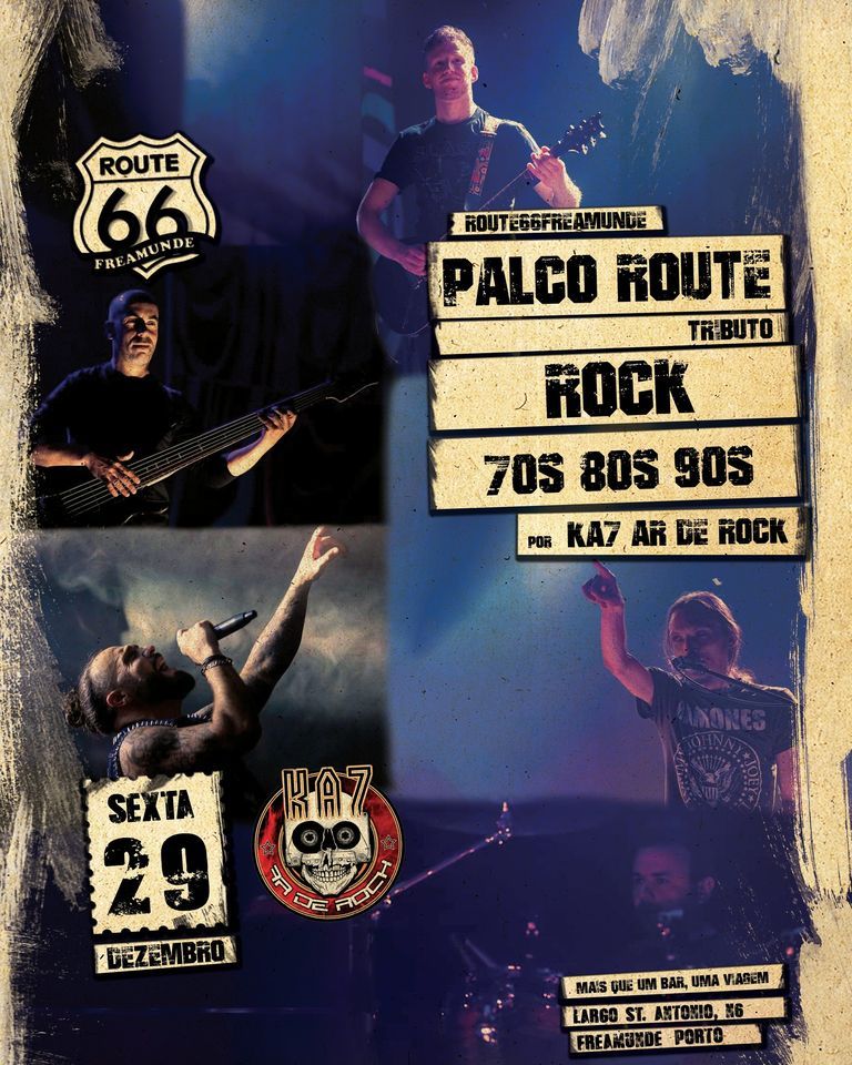 SEXTA 29 Dezembro - Tributo ao Rock 70’s, 80’s & 90’s por KA7 “Ar de Rock”