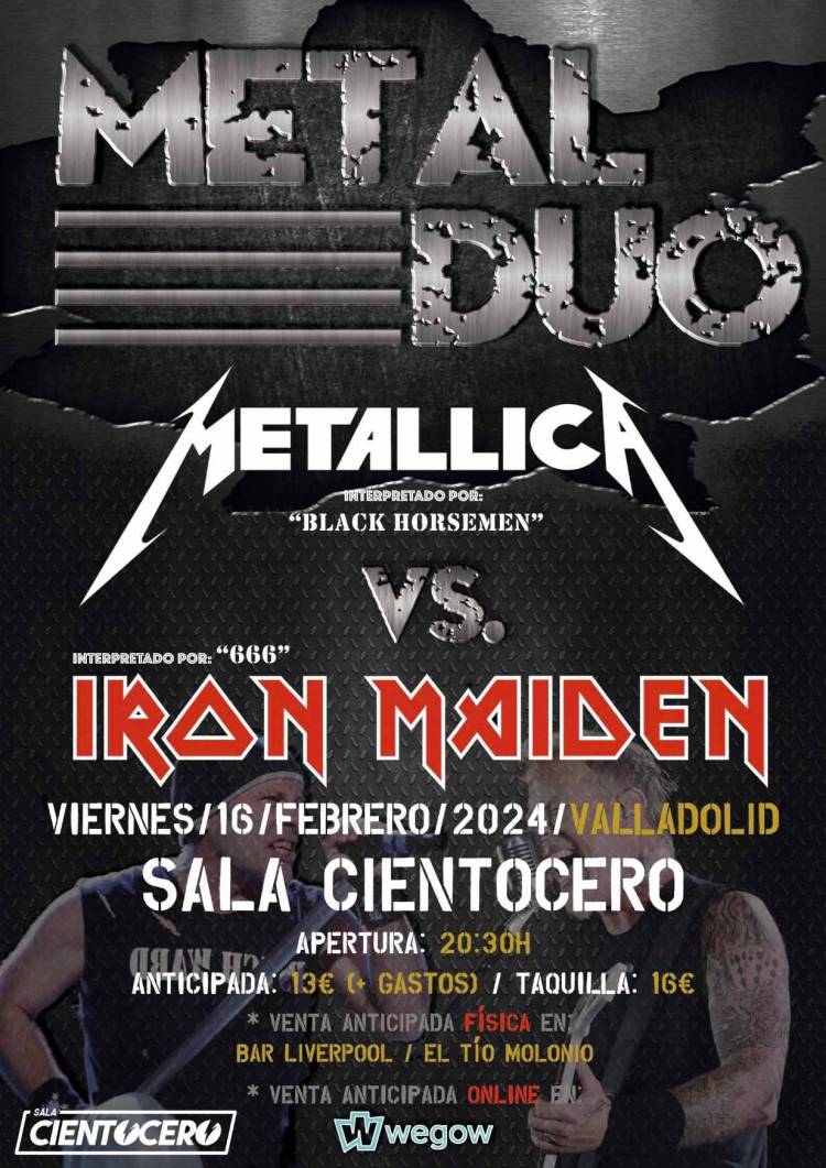 Metal Duo: Tributos Metallica vs Iron Maiden