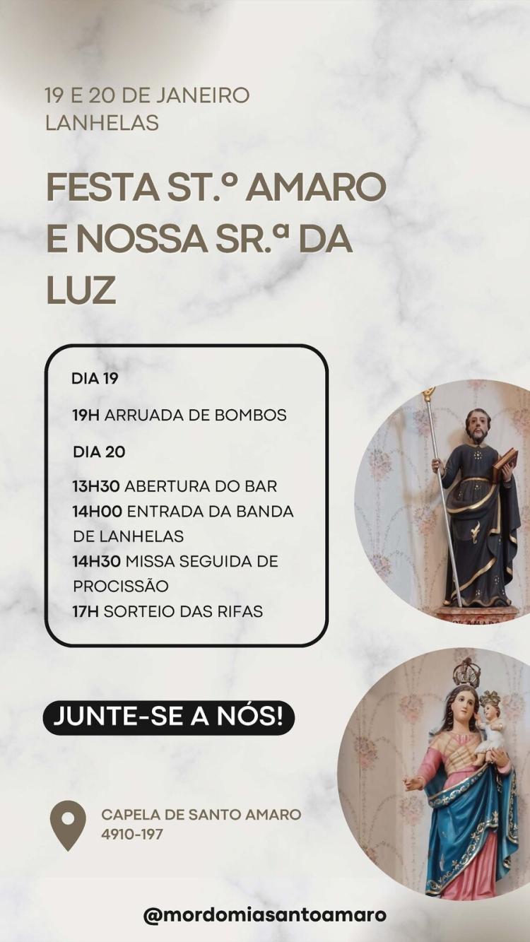 FESTA EM HONRA DE SANTO AMARO e NOSSA SENHORA DA LUZ