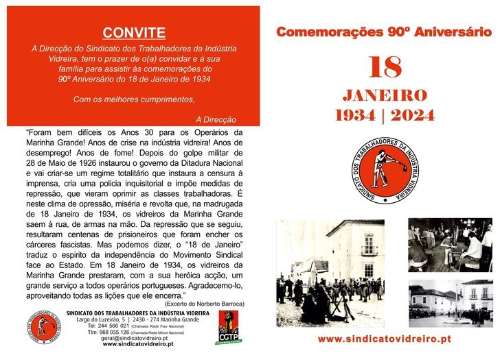 STIV - COMEMORAÇÕES 90º ANIVERSÁRIO 18 DE JANEIRO DE 1934