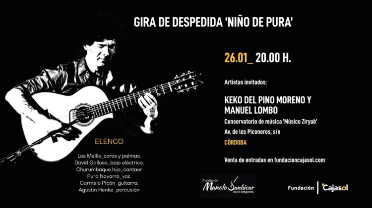 Concierto de despedida del Guitarrista Flamenco 'Niño de Pura'