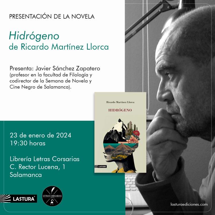 Presentación de 'Hidrógeno' de Ricardo Martínez Llorca en Letras Corsarias (Salamanca)