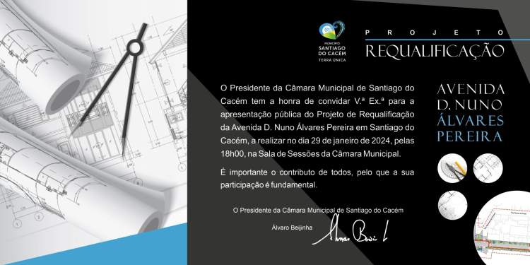 Apresentação do projeto de requalificação da av. D. Nuno Álvares Pereira