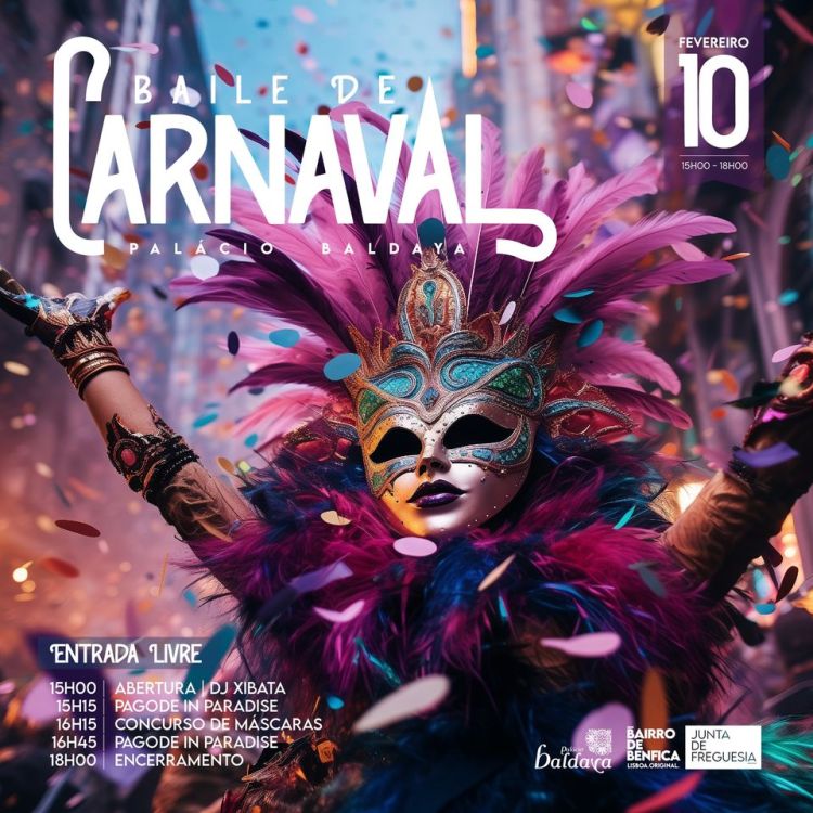 Baile de Carnaval e Concurso de Máscaras no Palácio Baldaya