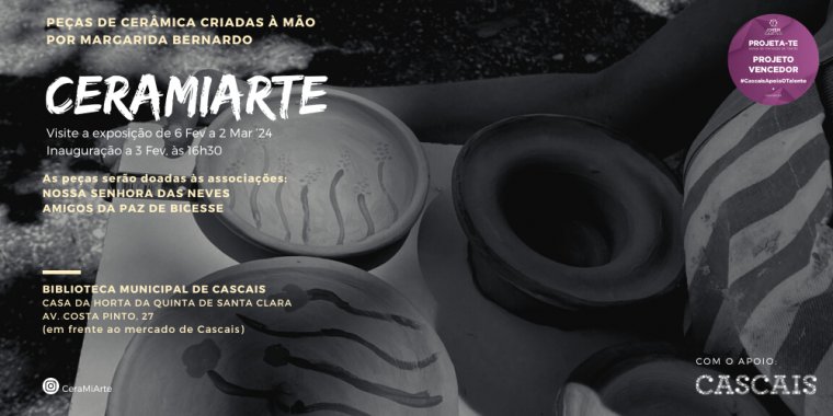 Exposição 'CeraMiArte” - Peças de cerâmica criadas à mão por Margarida Bernardo