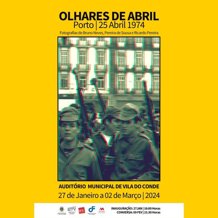 Exposição de fotografia 'OLHARES DE ABRIL' inaugura dia 27 de janeiro