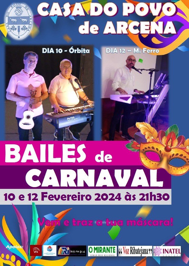 Bailes Carnaval 2024 - Casa do Povo de Arcena