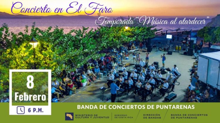 Concierto en El Faro "Música al Atardecer" | Banda de Conciertos de Puntarenas