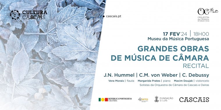 “Grandes Obras de Música de Câmara', recital pela OCCO - Orquestra de Câmara de Cascais e Oeiras