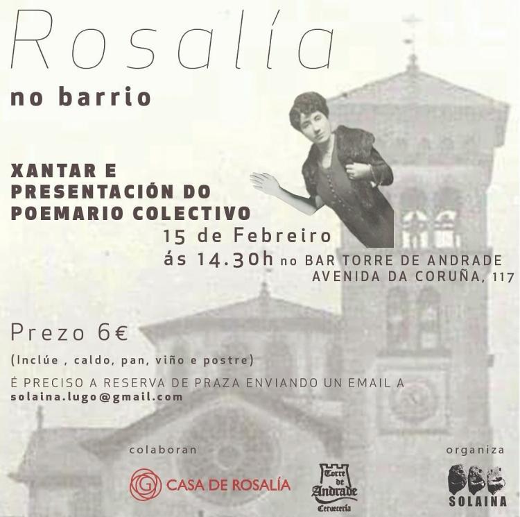 Xantar e presentación do poemario colectivo «Rosalía no barrio»