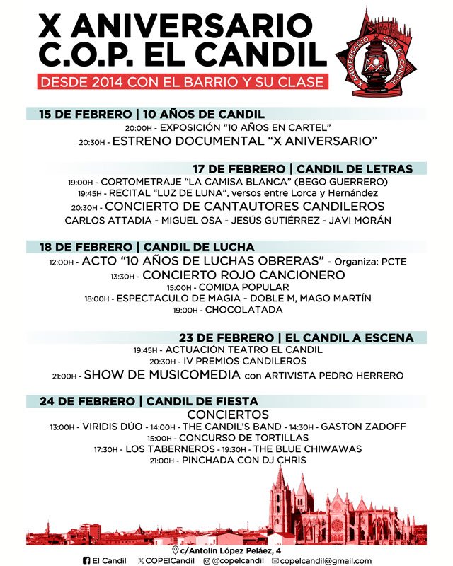 X aniversario COP El Candil.