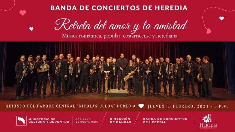 Concierto "Retreta del Amor y la Amistad" | Banda de Conciertos de Heredia