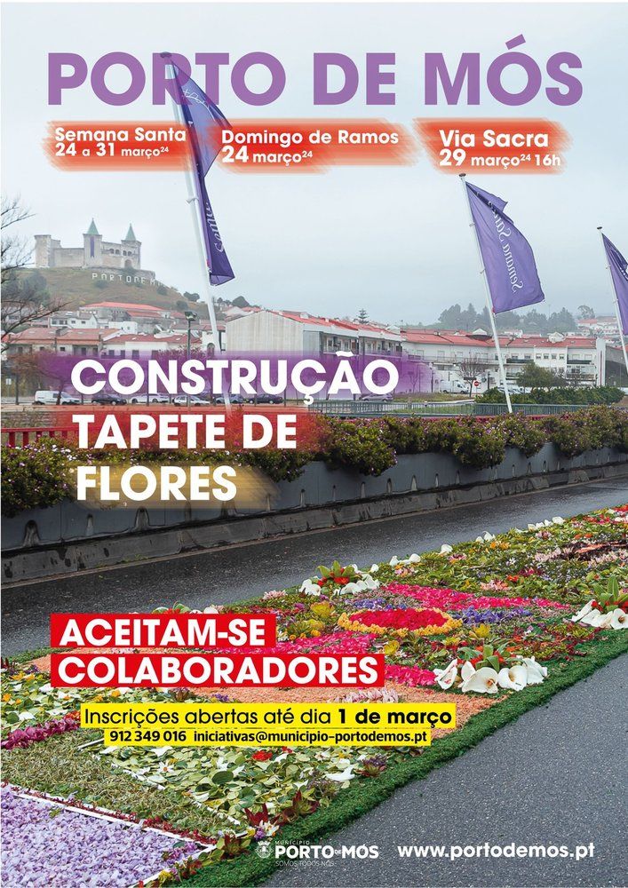 Construção do Tapete de Flores - Semana Santa de Porto de Mós