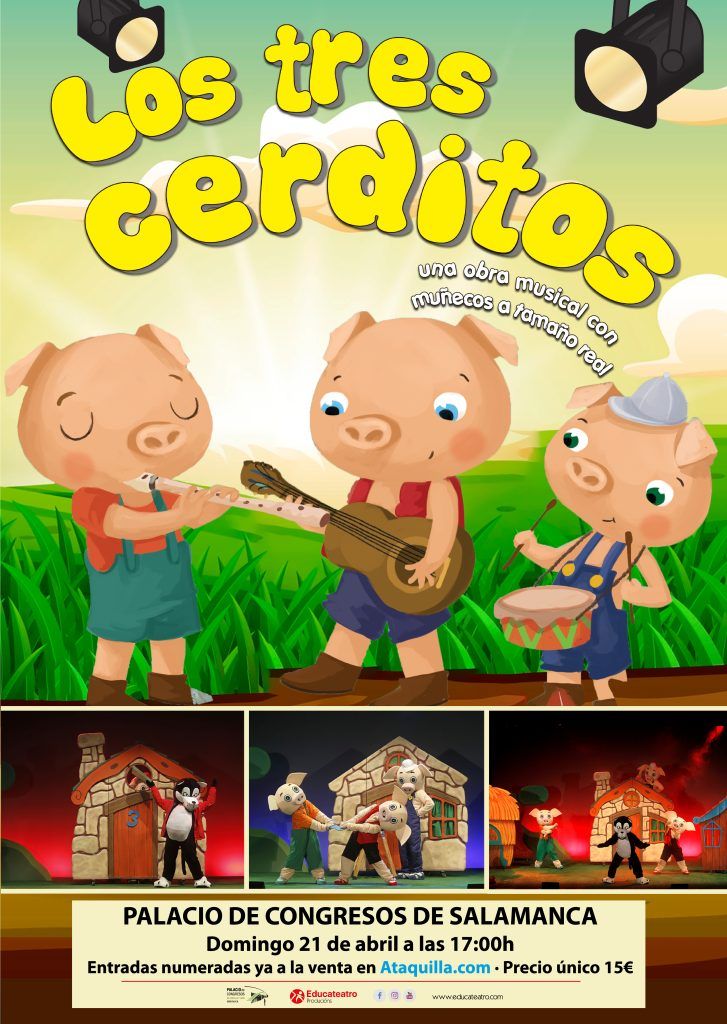 Los Tres Cerditos – Teatro musical para niños en Salamanca