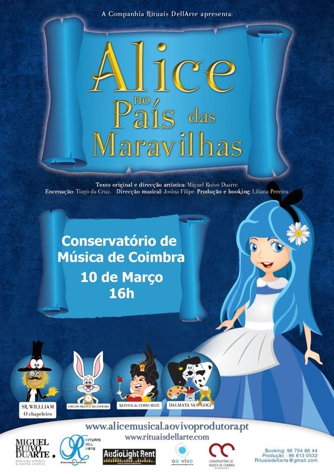 Musical Alice no País das Maravilhas em Coimbra