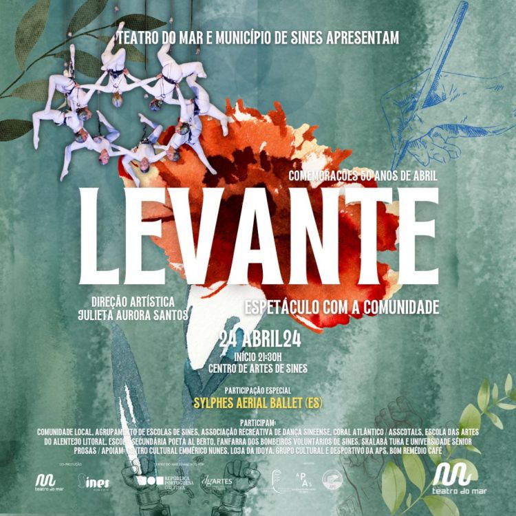 LEVANTE, pelo Teatro do Mar e comunidade, com o Sylphes Aerial Ballet (ES)