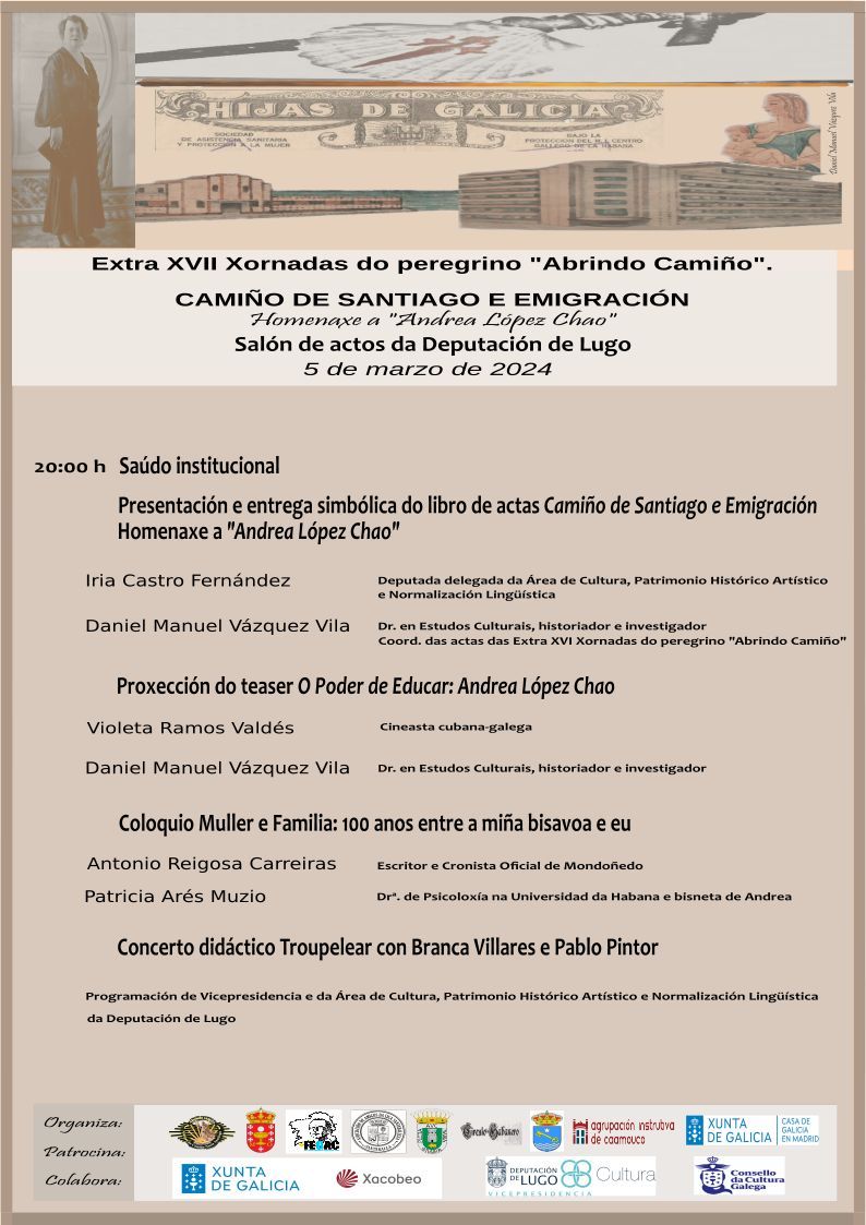 Presentación do libro de actas ‘Camiño de Santiago e Emigración. Homenaxe a “Andrea López Chao”