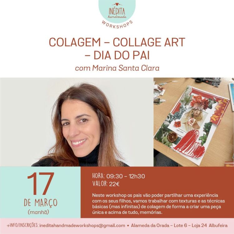  Workshop: Colagem - Collage Art - Dia do Pai