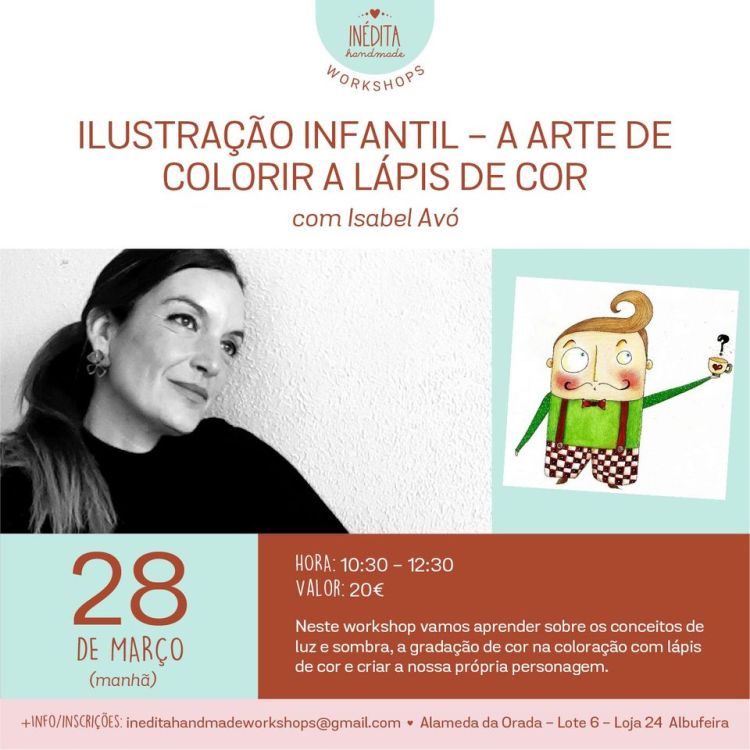 Workshop : Ilustração Infantil - A Arte de colorir a lápis de cor com Isabel Avó