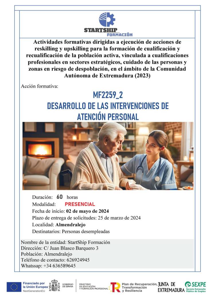 MF2259_2 DESARROLLO DE LAS INTERVENCIONES DE ATENCIÓN PERSONAL