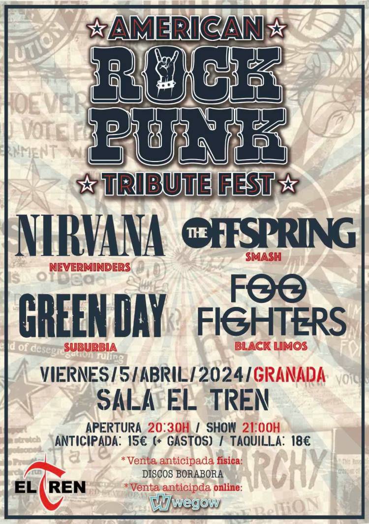 Festival de Tributos AMERICAN ROCK PUNK (Granada)