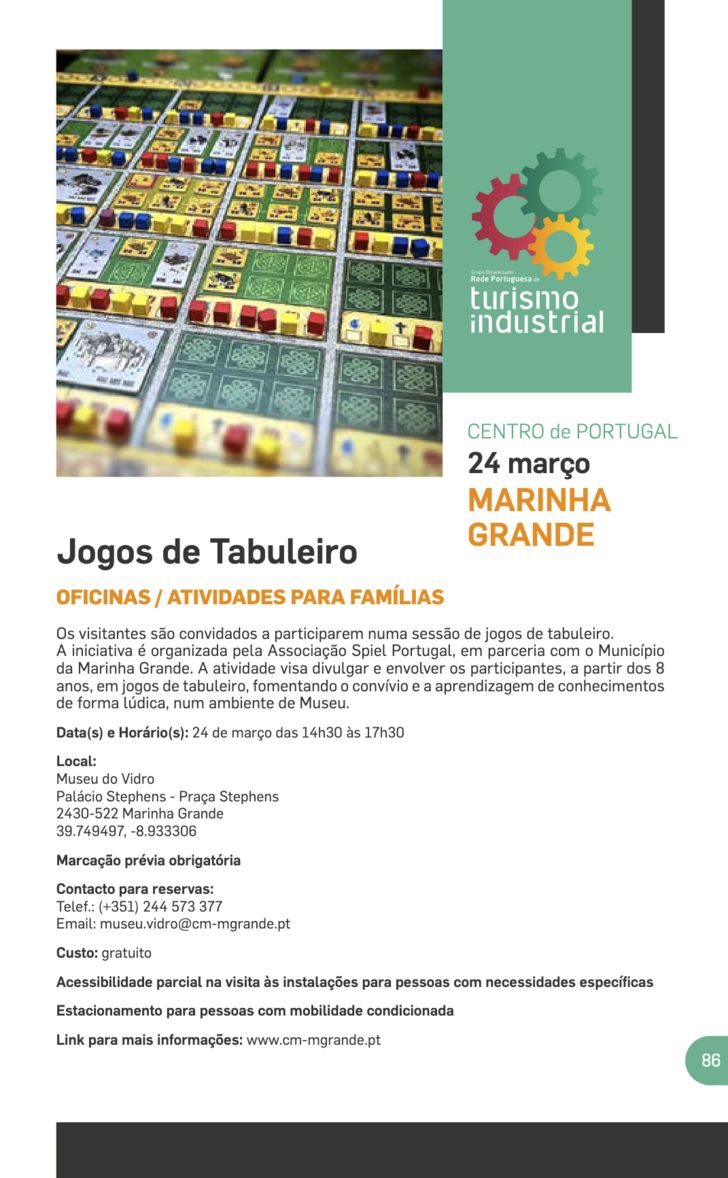 MUSEU DO VIDRO JOGOS DE TABULEIRO - TURISMO INDUSTRIAL