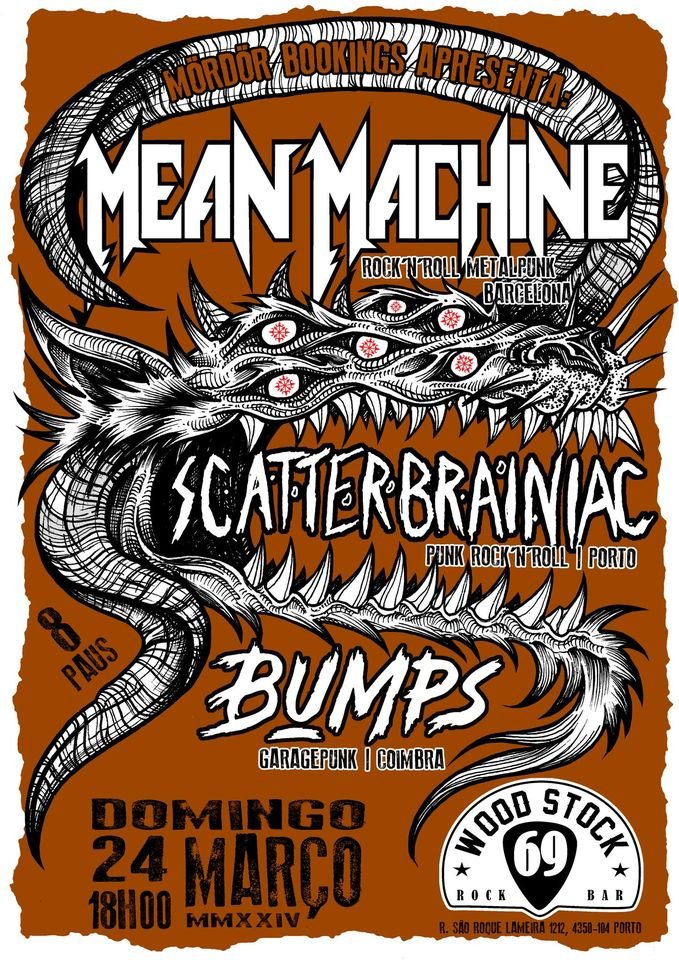 MEAN MACHINE (esp) + SCATTERBRAINIAC + BUMPS @ Woodstock 69