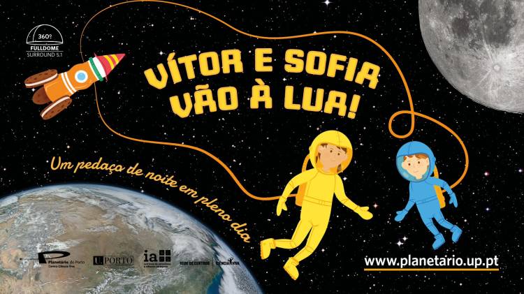 Vitor e Sofia vão à Lua – sessão imersiva de planetário