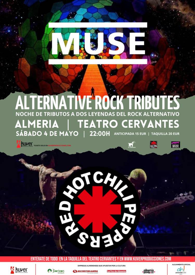 TRIBUTO A MUSE +  TRIBUTO A RED HOT CHILI PEPPERS EN ALMERIA, TEATRO CERVANTES