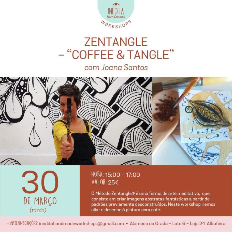 Workshop: Zentangle - “Coffee & Tangle” - A arte do bem-estar através do desenho repetido de padrões