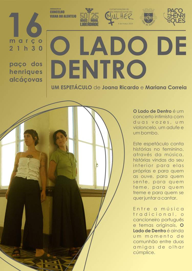 Espetáculo “O Lado de Dentro” de Joana Ricardo e Mariana Correia