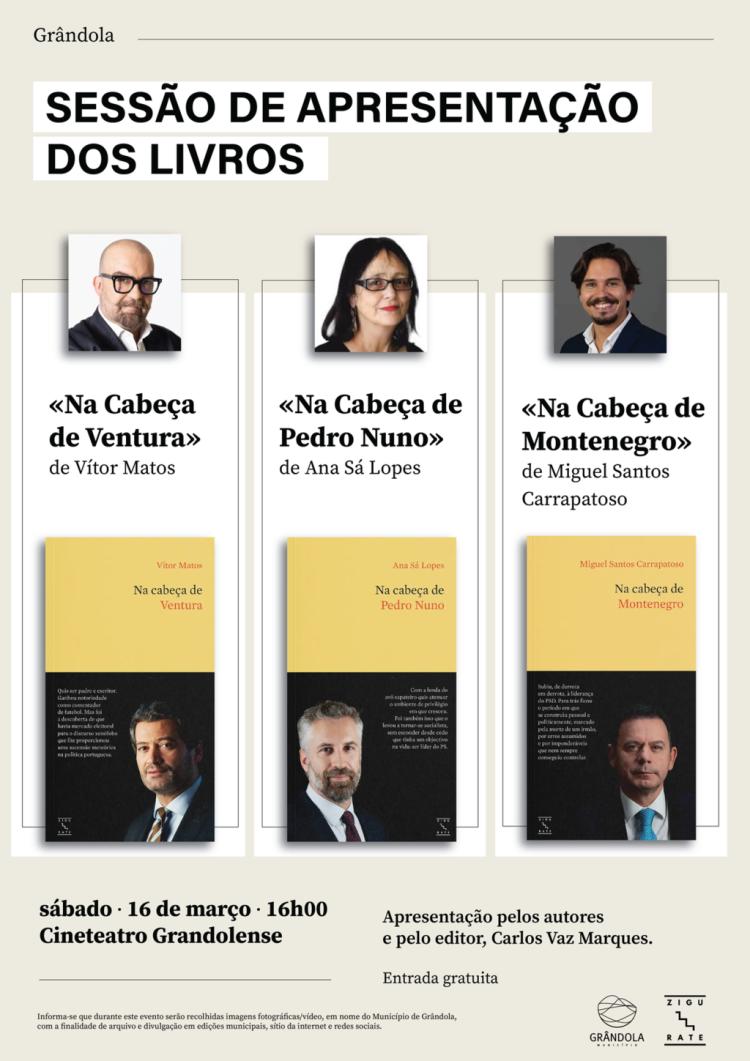 LITERATURA | Sessão de Apresentação dos Livros de Vítor Matos, de Ana Sá Lopes e de Miguel Santos Carrapatoso