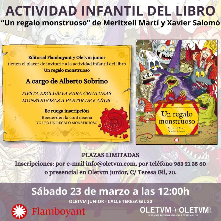 Actividad Infantil 'Un regalo monstruoso' a cargo de Alberto Sobrino