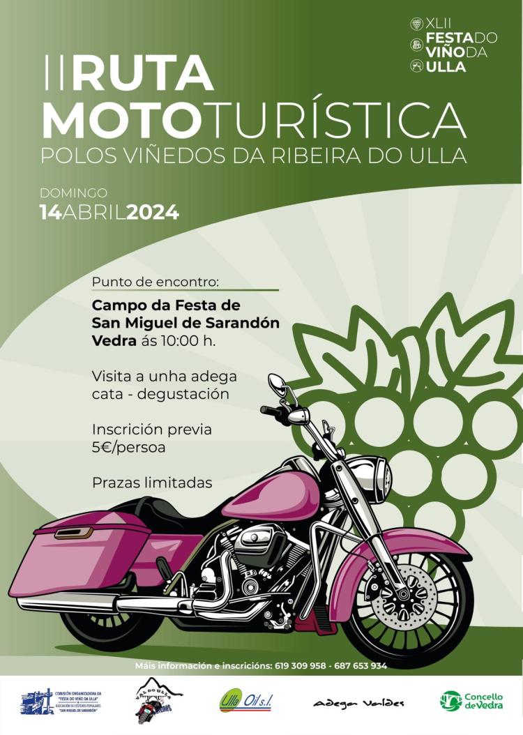 II Ruta Mototuristica polos viñedos da Ribeira do Ulla. Vedra, A Coruña. Org Motoclub Val do Ulla