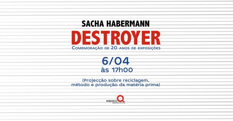 Projecção sobre reciclagem,  método e produção da matéria prima | Sacha Habermann | Destroyer