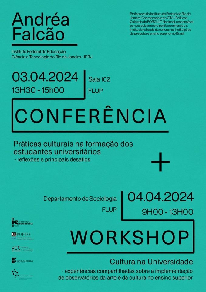 Conferência + Workshop | Cultura na Universidade | Andréa Falcão