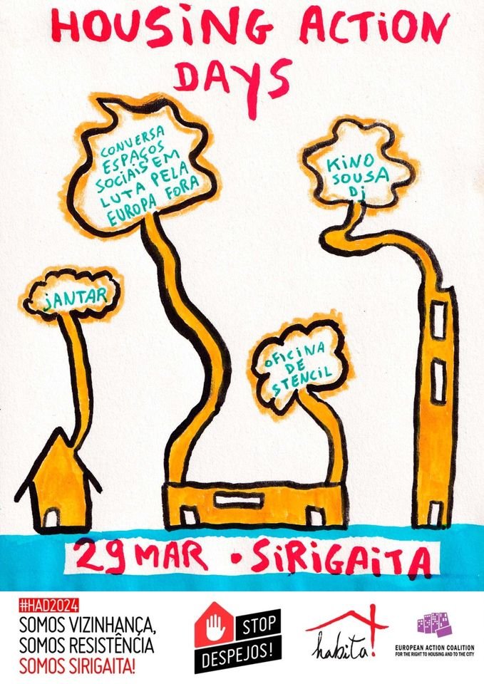 Conversa: espaços sociais em luta pela Europa fora + DJ Kino Sousa + oficina stencil | #HAD2024