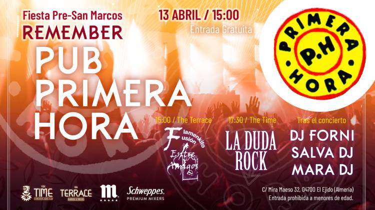 Fiesta Pub Primera Hora + La Duda Rock 