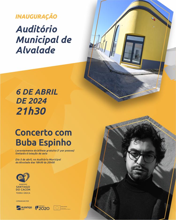 Concerto com Buba Espinho no Auditório Municipal de Alvalade