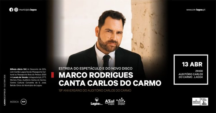 Marco Rodrigues Canta Carlos do Carmo | Estreia do Espetáculo e do Novo Disco
