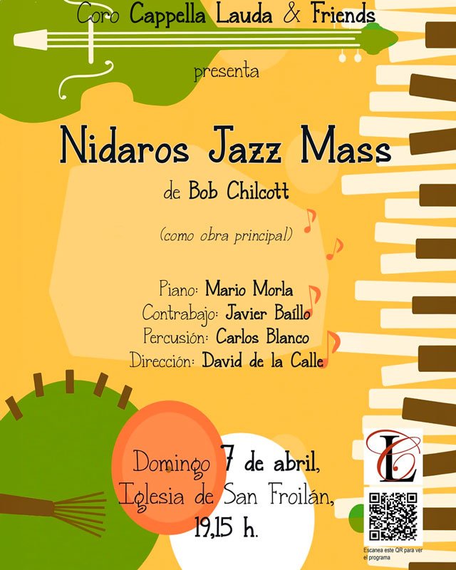 El Coro Cappella Lauda presenta: Nidaros Jazz Mass. Iglesia de San Froilán
